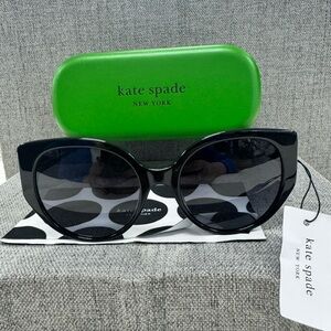 Kate Spade Black Sunglasses with Green Case